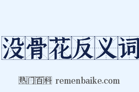 没骨花反义词是什么意思的图片